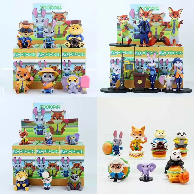 

Фигурка Зоотопии, лиса, Ника, кролик, офицер, Джуди, ленивец, мультяшная кукла, украшение, Коллекционная игрушка, подарок для детей