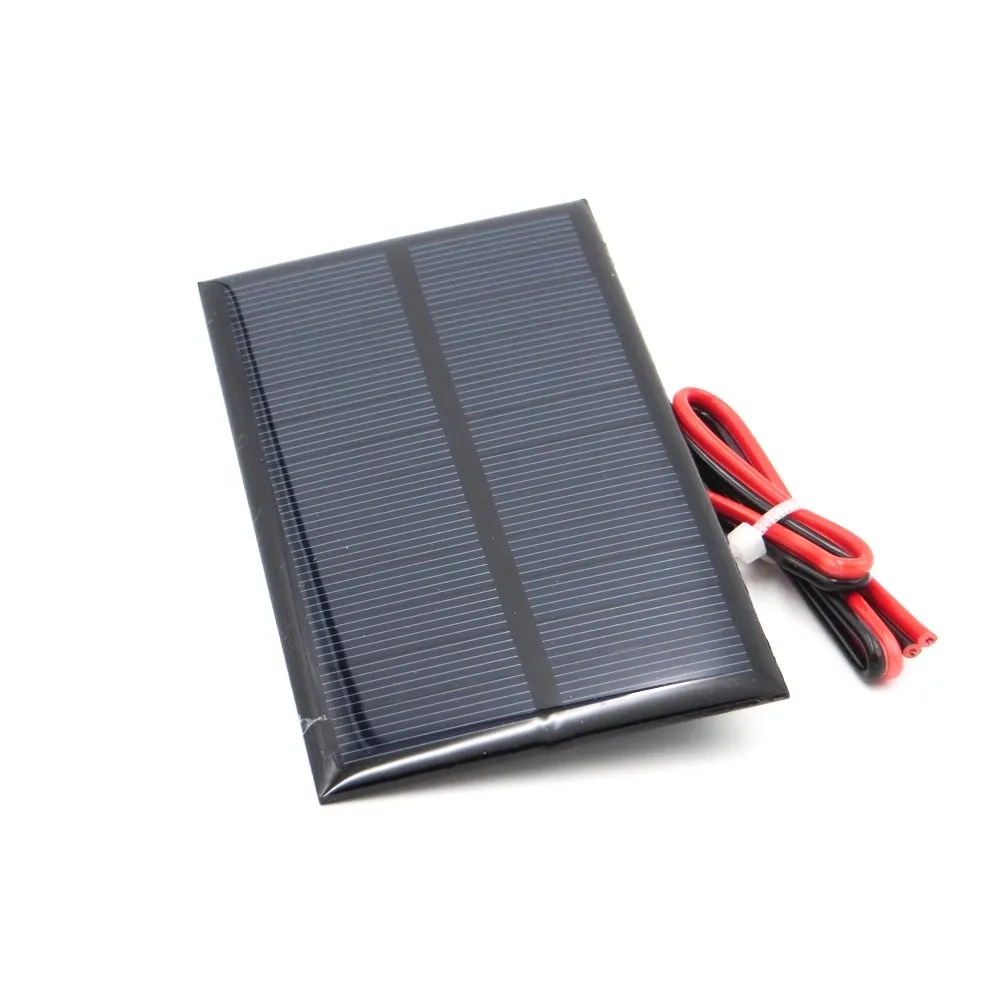 6V Solar Panel With 30 100 200CM Wire Mini Solar System DIY For Battery Cell Phone Charger 0.6W 1W 1.1W 2W 3W 3.5W 4.5W 6W 10W