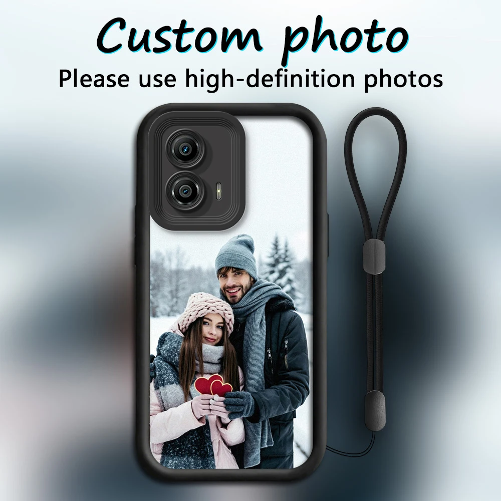 Customized Photo of Hanging Rope anti Fall Phone Case for Motorola G85/G84/G75/G73/G60/G55/G54/G53/G52/G82/G35/G34/G30/G20/G22