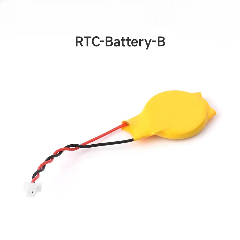 RTC Battery for Raspberry Pi 5, Rechargeable, Optional 25mAh / 64mAh Battery Capacity, RTC Clock Battery 2-pin JST connector