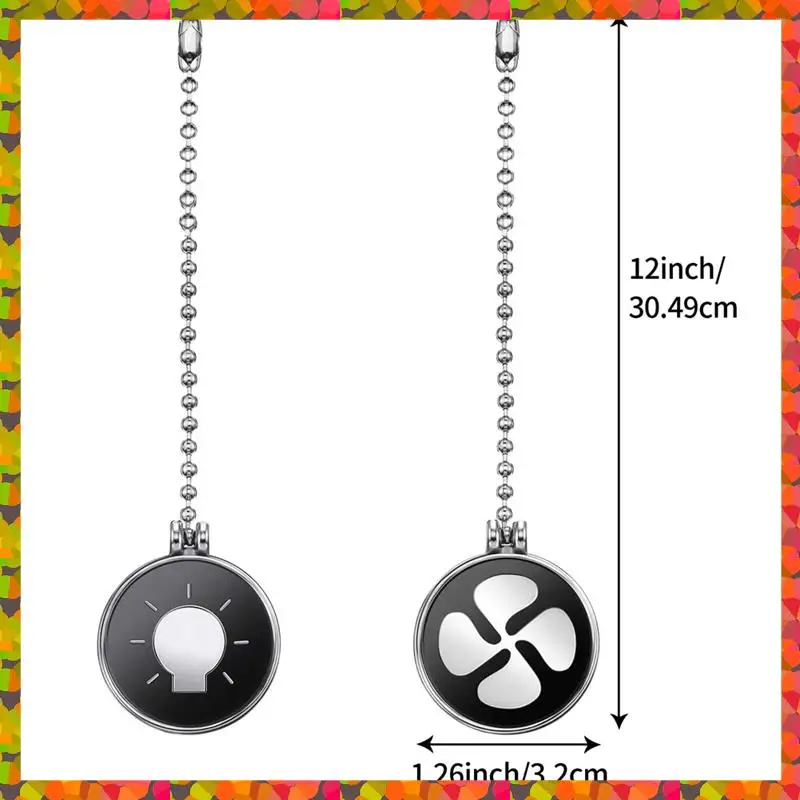 

Promotion! Ceiling Fan Pull Chain Set, 4Pcs Light Bulb And Fan Pattern Pull Chain Ceiling Fan Chain Extender With Ball Fan Chain