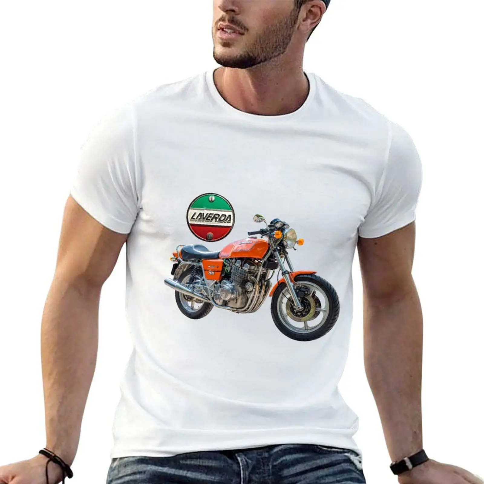 Camiseta Laverda Jota-The Italian Stallion para hombre, camiseta de algodón 100% algodón, camisetas de algodón para hombre, camiseta 100% algodón