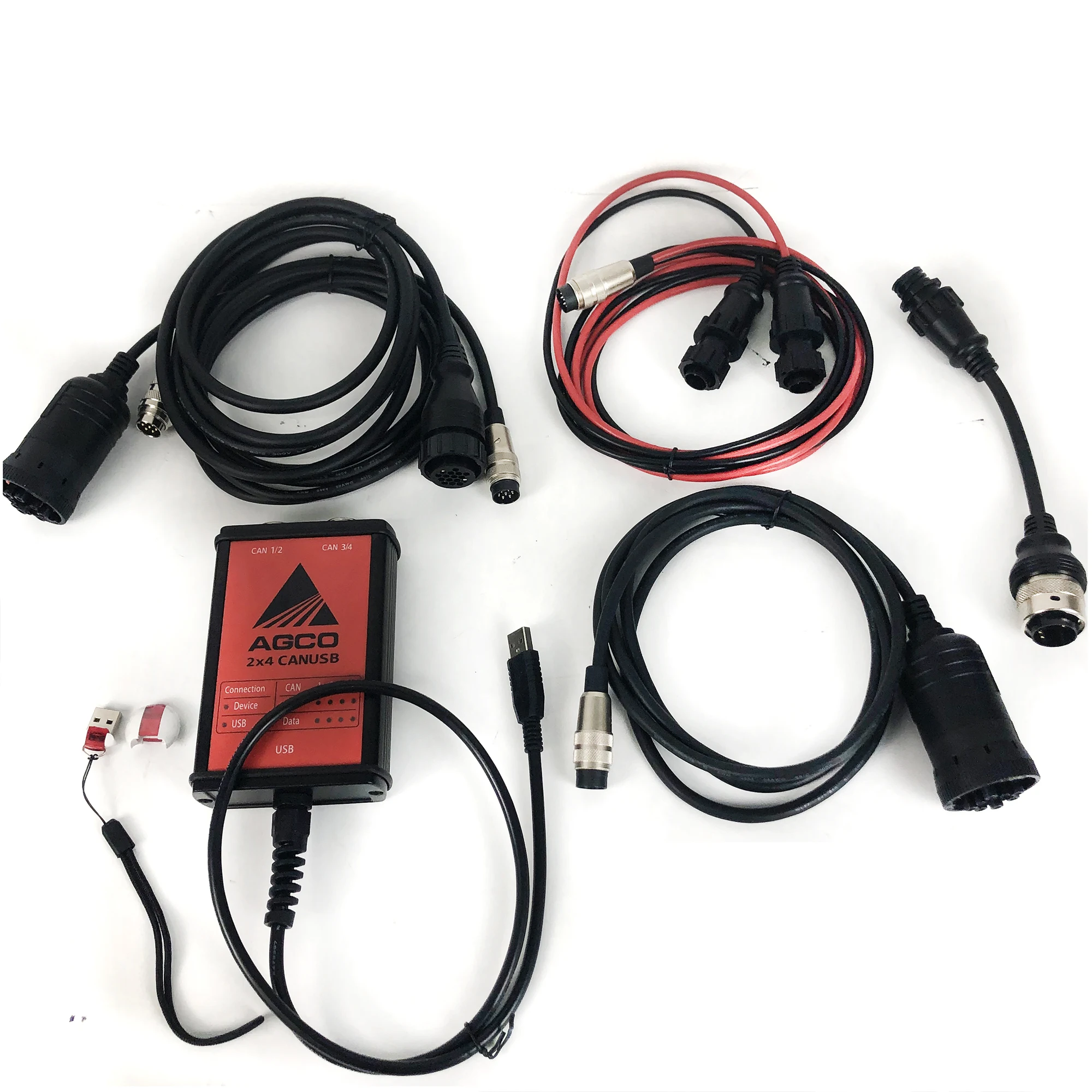 CANUSB Interface For AGCO Diagnostic kit FOR AGCO CANBUS FENDT FenDias Massey Ferguson  +key dongle