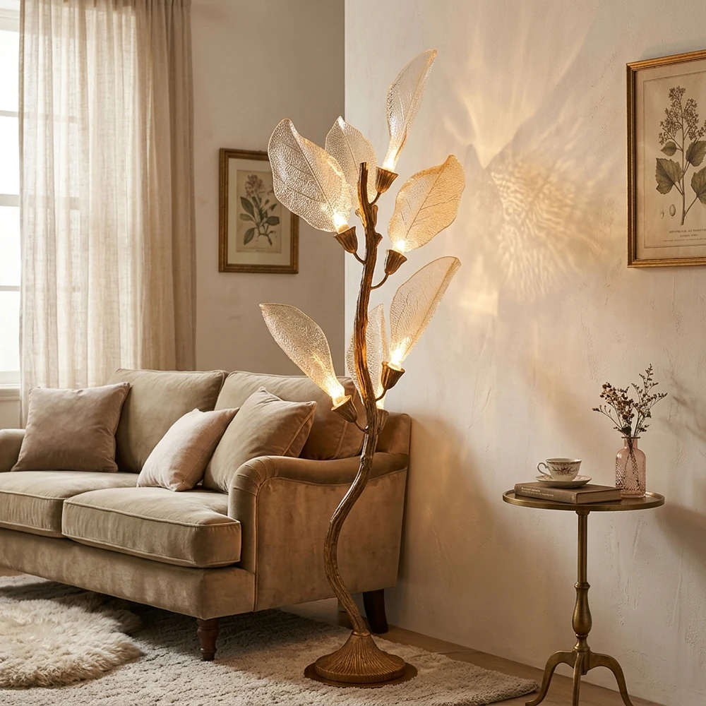 

Современный напольный светильник в стиле Nature: индивидуальный дизайн для гостиной, спальни, кафе. Винтажный декор для дома. Роскошный светодиодный энергосберегающий светильник.