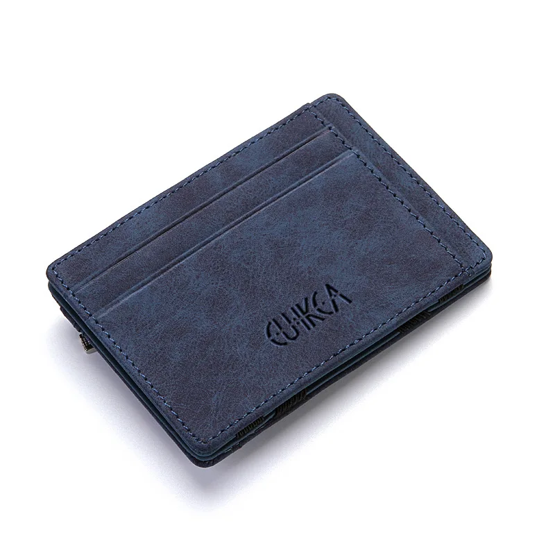 Mini Männer Karte Halter Brieftaschen Zipper Münzfach Schlank Magische Männlichen Brieftasche Qualität PU Leder Kredit Bank Karte Fall Kleine Männer Geldbörsen