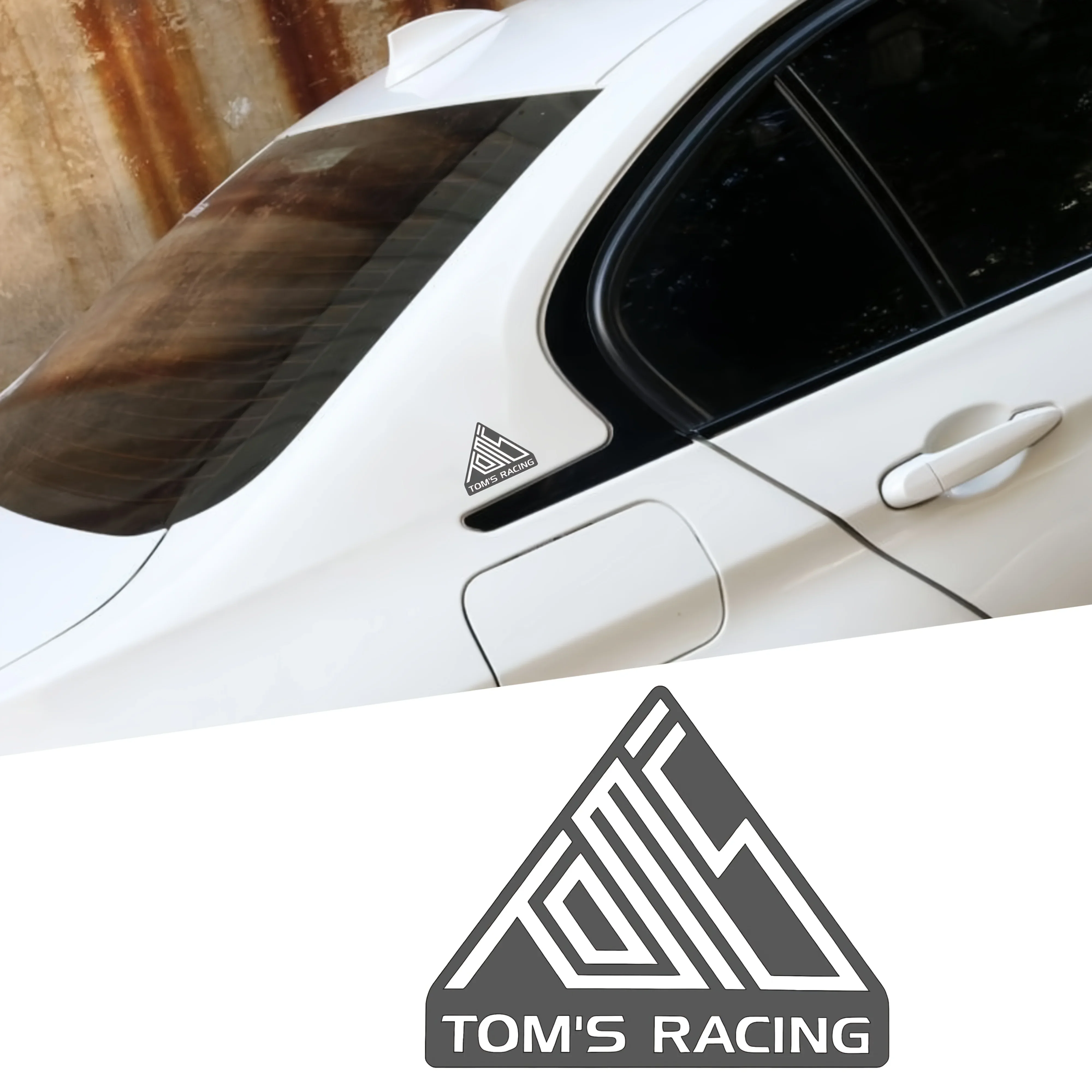2개/세트 '톰의 레이싱' 그래픽 자동차 스티커, 차량 내부 업그레이드를 위한 독특한 데칼