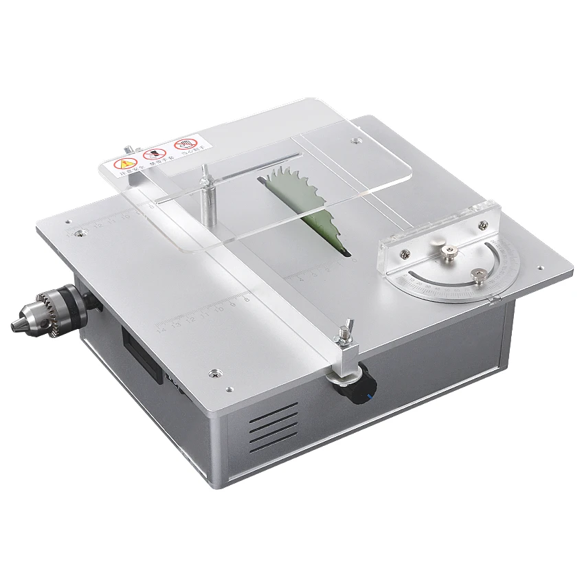 

10000RPM Aluminum Alloy High Precision Mini Table Saw Machinery Portable DIY Metal Wood Desktop Polish Cutting Drilling Machine