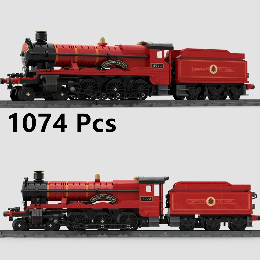 Stock prêt 1074 pièces créatif magique express gare briques de construction compatibles avec 76423 modèle jouets cadeau d'anniversaire