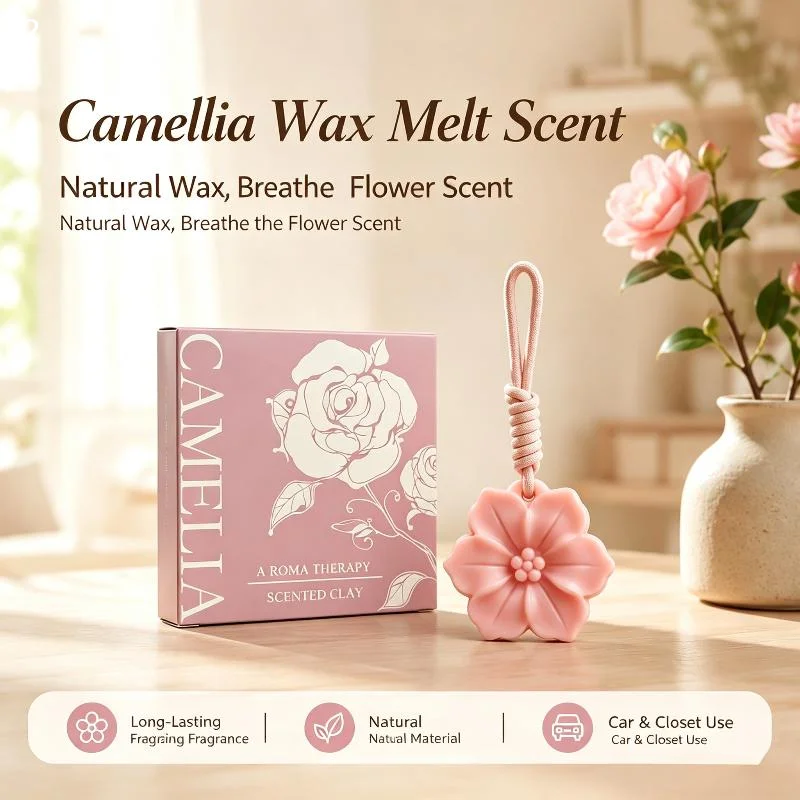 Camellia Scented Wax Hanging Ornament Natural Aromatherapy Wax Melt Fragrance Sachet For Closet Drawer Home DecorCentury House