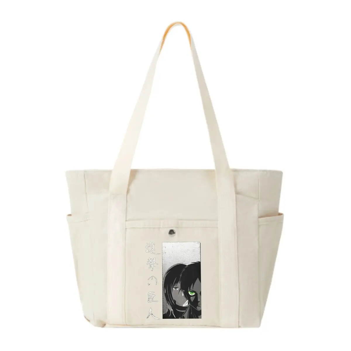 

Attack on Titan Duo Art Graphic Casual Canvas Tote Women's Basic Vintage Work Commute Bag