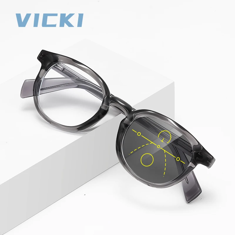 

Очки VICKI с винтажными синими узорчатыми оправами, премиум-класса, удобные, с возможностью индивидуальной настройки рецепта, с защитой от синего света, мультифокальные, модель LS093