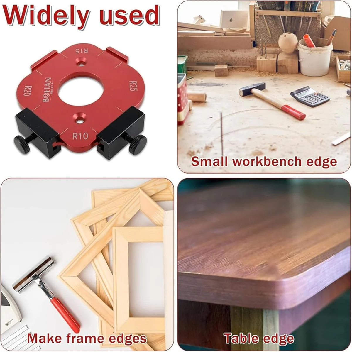 

ABNJ 2Pcs Router Templates for Woodworking, for Woodworking, 4 in 1 Arc Angle Positioning Template with Trimming Cutter