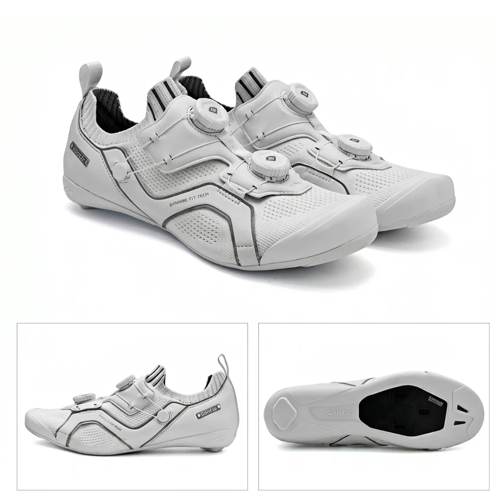 

Santic Cycling Shoes New Carbon Fiber Road Grade 9 Carbon Composite Sole Lock Shoes Men's and Women's TZS26065