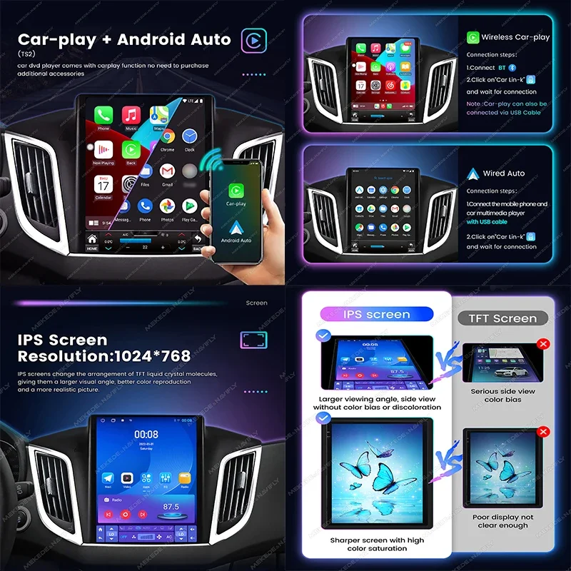 9,7 Zoll Android 13 Carplay Autoradio für Chevrolet Cruze J300 2013-2017 Multimedia-Player 2 Din GPS Navigation Stereo Head Unit