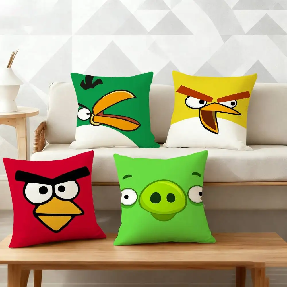 

A-Angry birds Pillow Case Pattern Printed Pillowcase For Living Room Sofa Cushion Cover