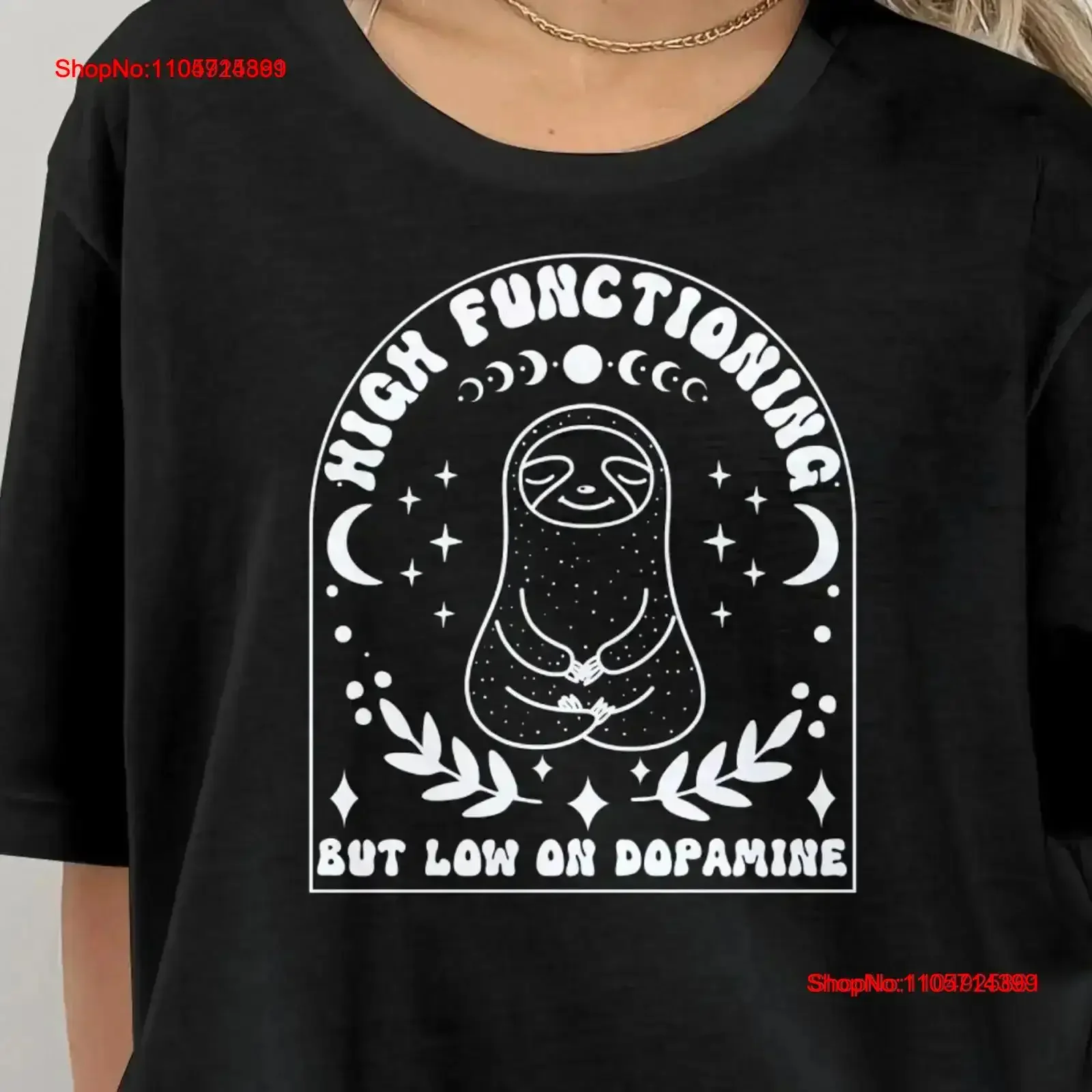 Funny Neurodiversity ADHD T Shirt for Women High Functioning Low Dopamine Mental Health AuDHD Adults vintage Washed Stylish