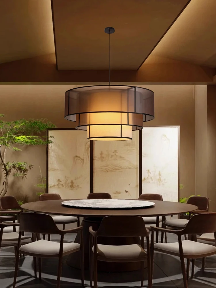 New Chinese Zen Style Restaurant Chandelier Wabi Sabi Style Retro Tea Room Bedroom Hotel Private Room