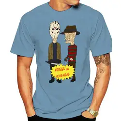 スカルホラーをテーマにしたTシャツ,ハロウィーン,kruegis,vor-head,beavis,ブタンヘッド,クラシックでユニークなTシャツ