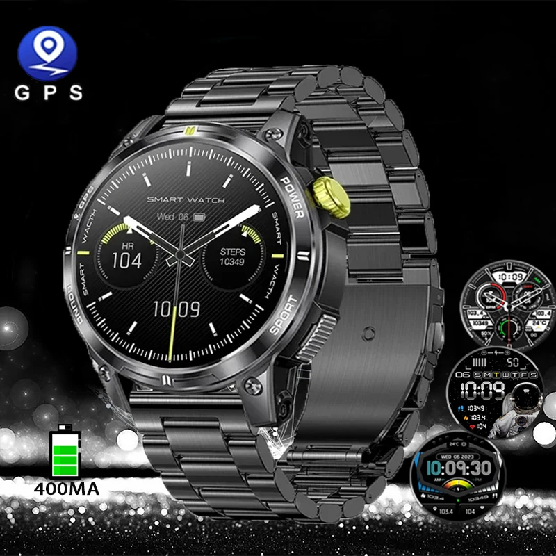 

Men's GPS smartwatch for answering/making calls with a 1.50-inch AMOLED screen compatible with Android and iOS men's smartwatch