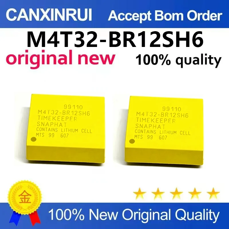 (5pcs-100pcs)Brand new original M4T32-BR12SH6 spare battery+crystal oscillator M4T32 integrated circuit IC memory