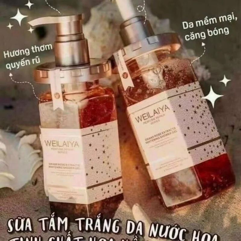 

Sua tam trang da canh hoa hong Damask Weilaiya
