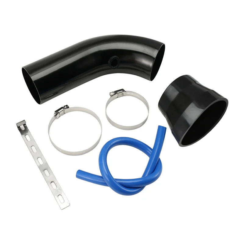 

Car Universal 3" 76Mm Aluminum Intake Pipe Kit Air Intake System Turbo Induction Tube Kit