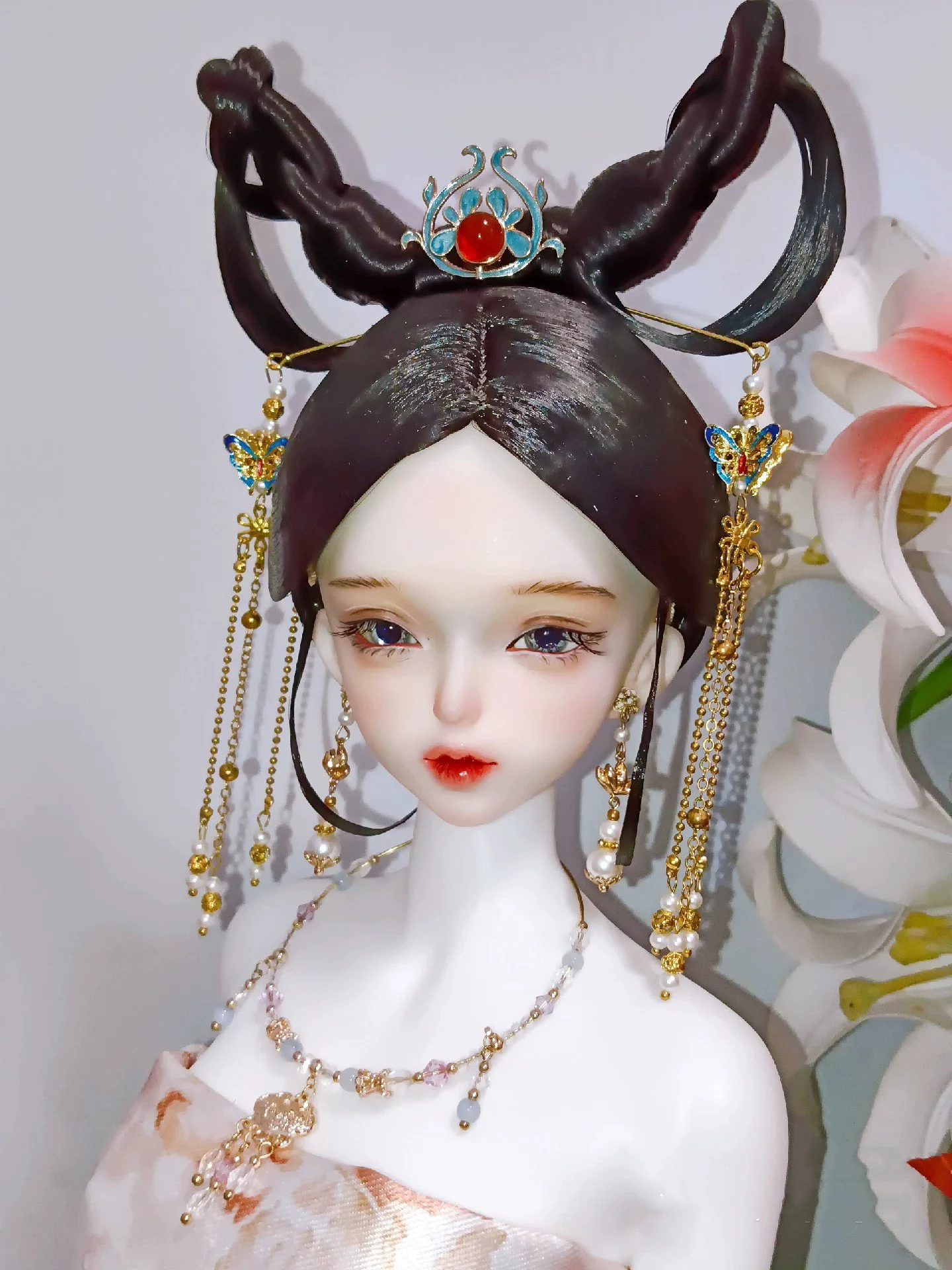 1/4 1/3 Skala Alte Kostüm BJD Perücke Chinesische Hanfu Fee Haar Retro Perücken Für BJD/SD MSD SD13 Mädchen SSDF Puppe Zubehör C2432