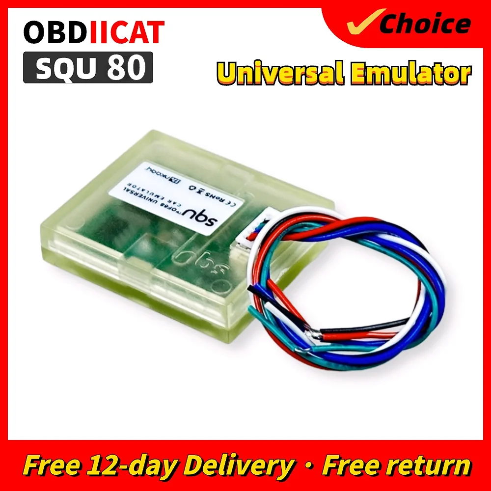 

SQU OF80 Universal Car Emulator SQU OF80 Car Signal Reset Immo off Se--at occupancy sensor/Tacho Programs Diagnostic Tool