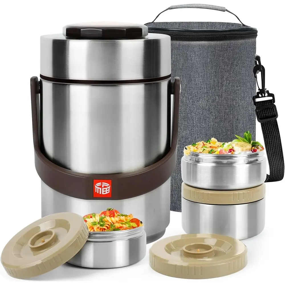 

Термоконтейнер для еды на 67 унций с сумкой для обеда, идеально подходит для ежедневных офисных обедов, школьных обедов и пикников на природе