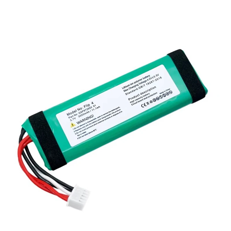 

Flip4 Bluetooth Speaker GSP872693 3000mAh 3.7V Lithium Battery Pack