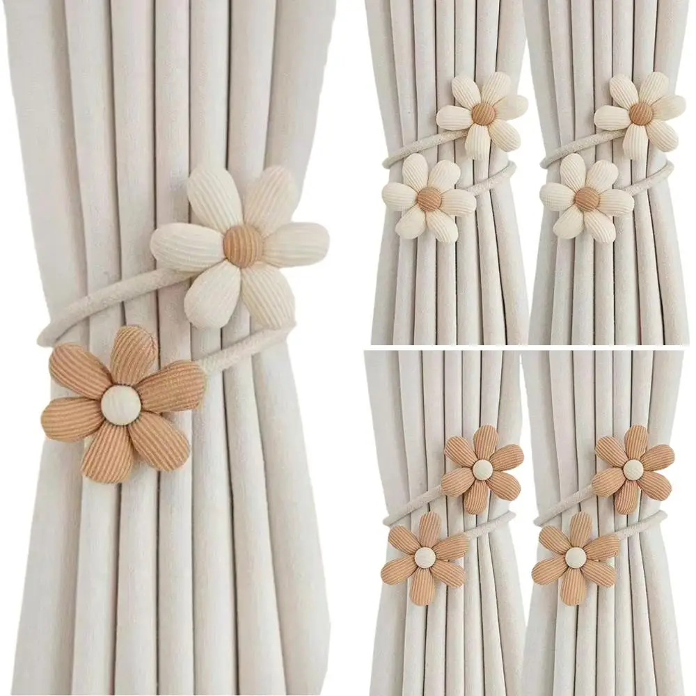 Curtain Straps Bendable Curtain Buckles Useful Accessories Flower Straps Gauze Curtain Items Colorful Supplies Cartoon Home Knot