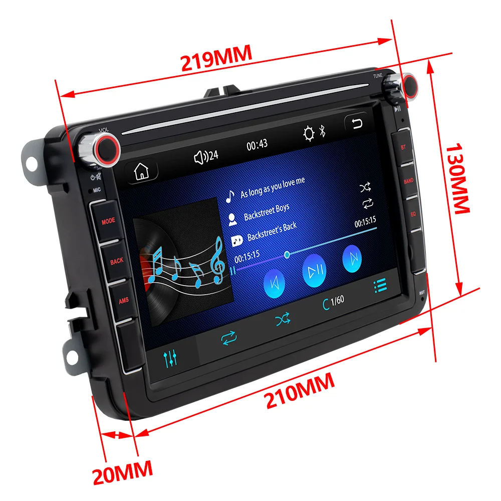 For VW Volkswagen Passat B7 B6 Golf Touran Polo Tiguan Jetta Android Carplay DVD GPS button Car Radio Vehicle multimedia player