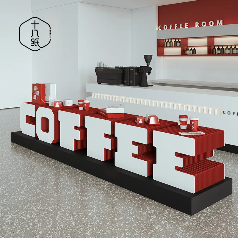 

Eighteen paper alphanumeric booth brand logo design and production display stand storage booth exhibition activity decoration