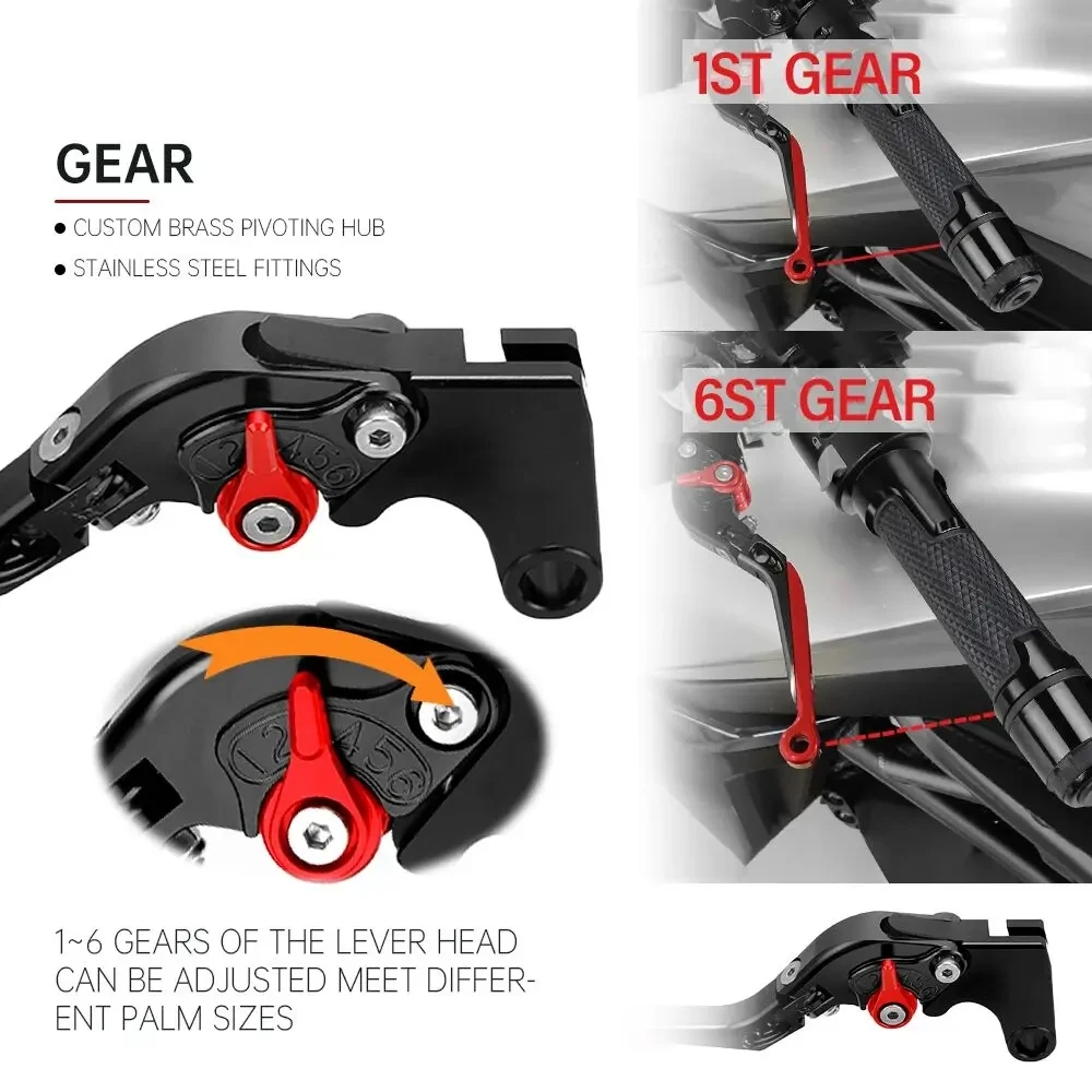 For Suzuki SV1000S 2006 SV1000 SV 1000 S 2003-2007 Motorcycle Adjustable Brake Clutch Lever Handle Hand Grips Ends Accessories