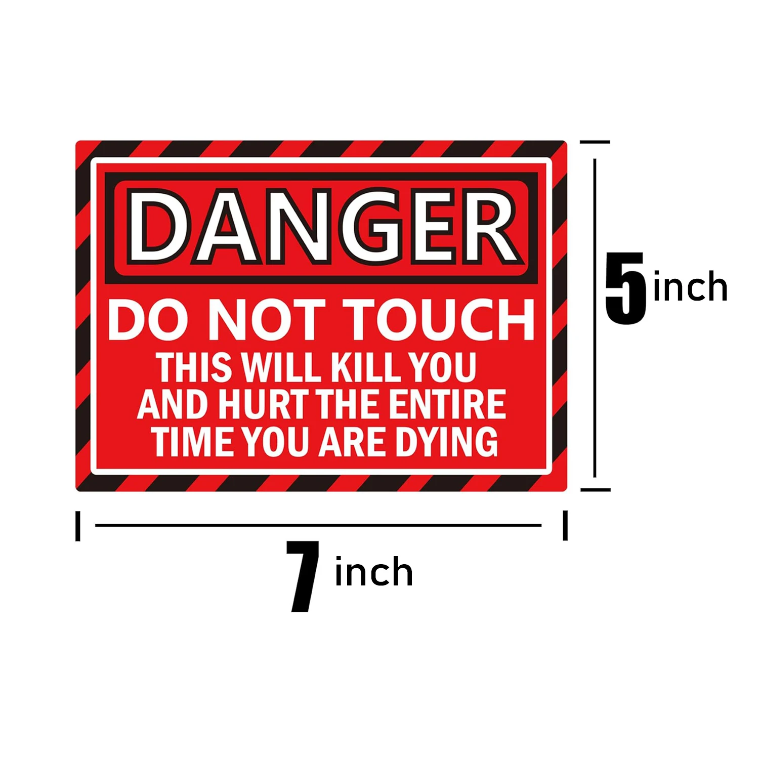 5*7inch Do Not Touch Stickers 'DO NOT TOUCH