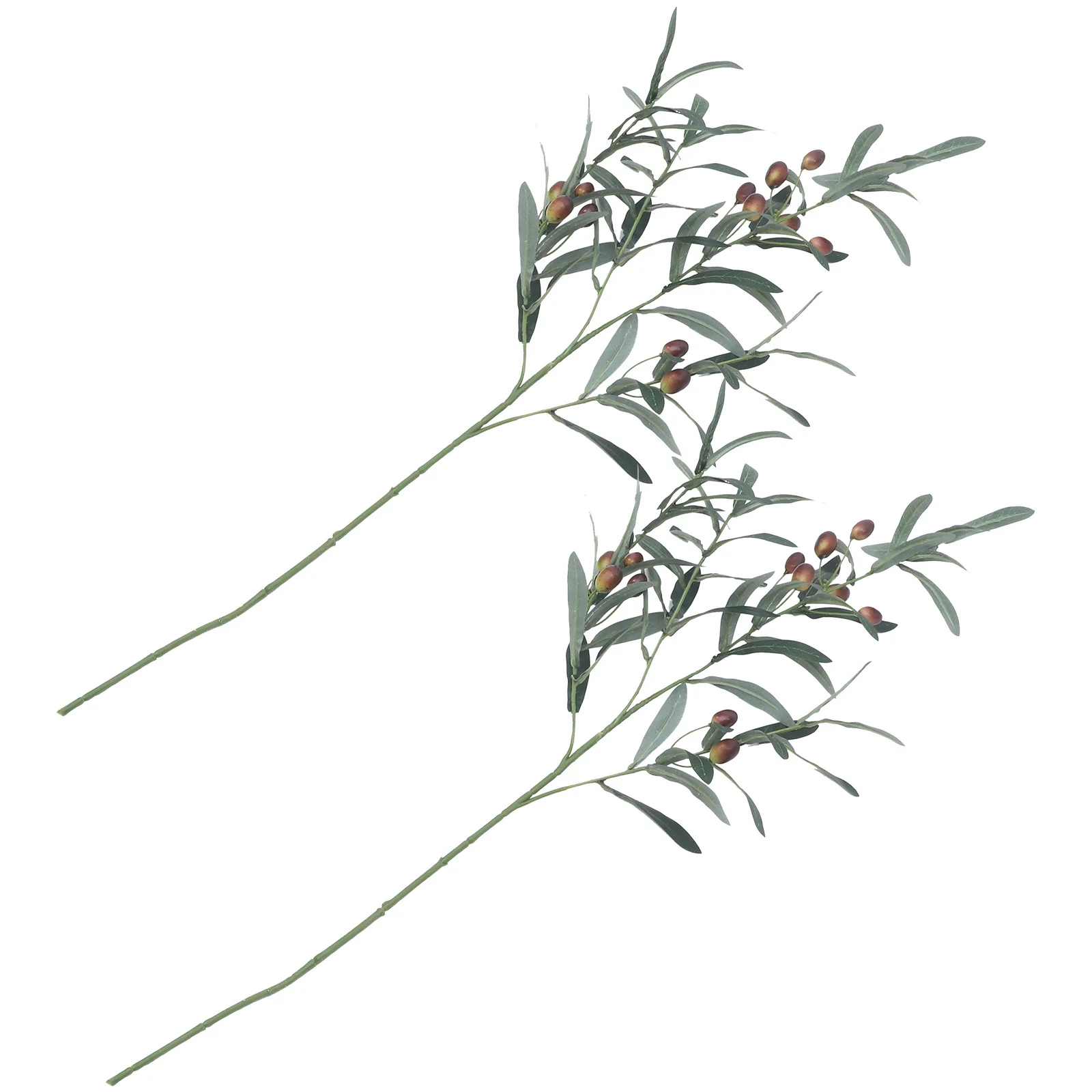 

2Pcs Fake Olive Branches Full Lifelike Plant Decor Suitable for Coffee Shop Office Decor Holiday Party Backdrop Wedding Event
