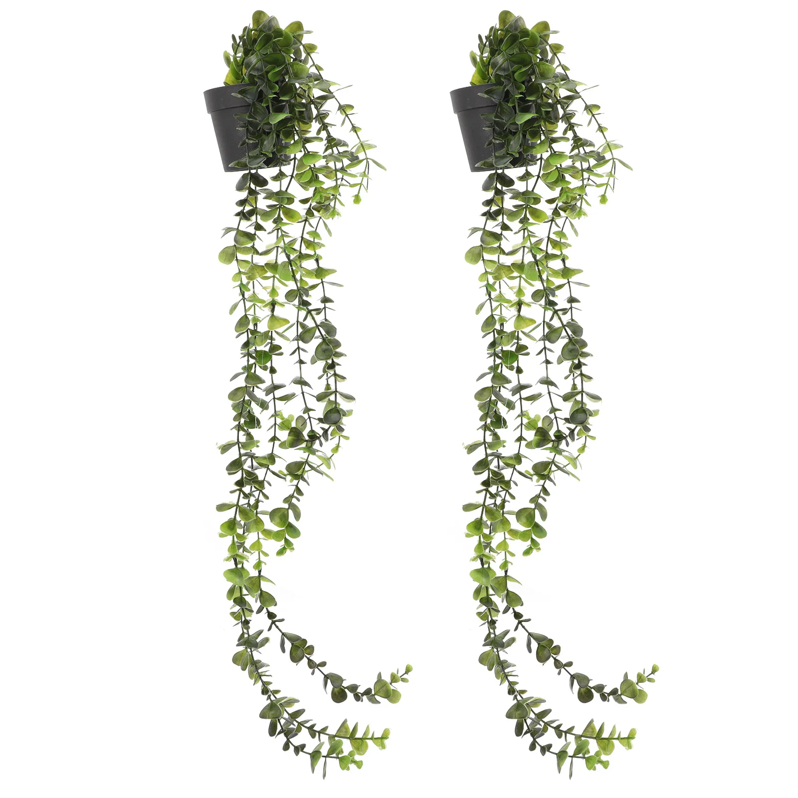 

2pcs Artificial Potted Plants Lifelike Simulation Rattan Vines Wall Mounted Decor For Home Garden Fence Indoor Outdoor Party