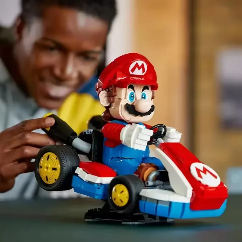 MINISO Marioed 1972 قطعة كارت نموذج اللبنات الكلاسيكية لعبة سباق السيارات الجمعية الطوب اللعب ديكور المنزل هدية الكريسماس