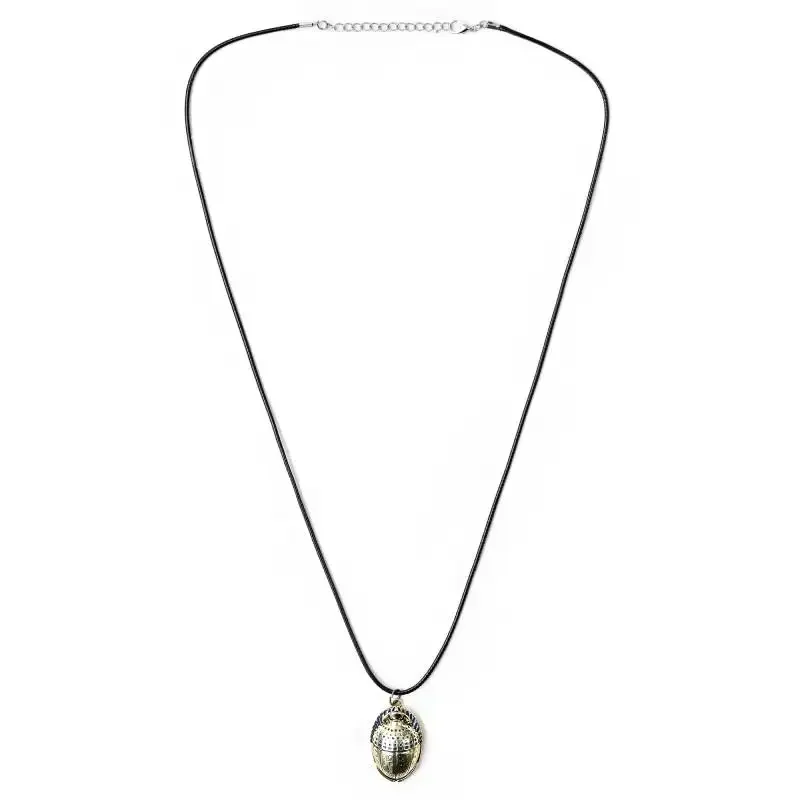 Egyptian Winged Scarab Necklace Moon Knight Scarab Pendant Necklace Marc Spector With Vintage Leather Cord Men Alloy Jewelry