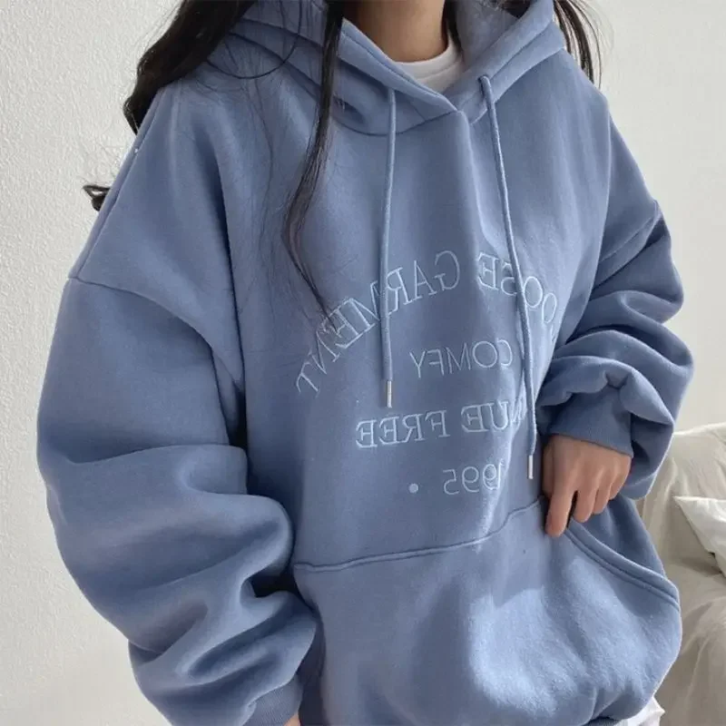 Pull Hoodie Oversize Femme - Coton éponge Noir - Capuche Cordon - Build Your Brand - Neuf étiqueté