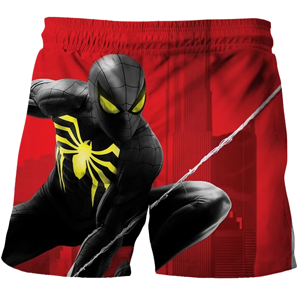 Shorts de praia Quick Dry para meninos, calças curtas macias infantis, calças infantis, Hulk, Homem-Aranha, Capitão América, calção de banho clássico, verão