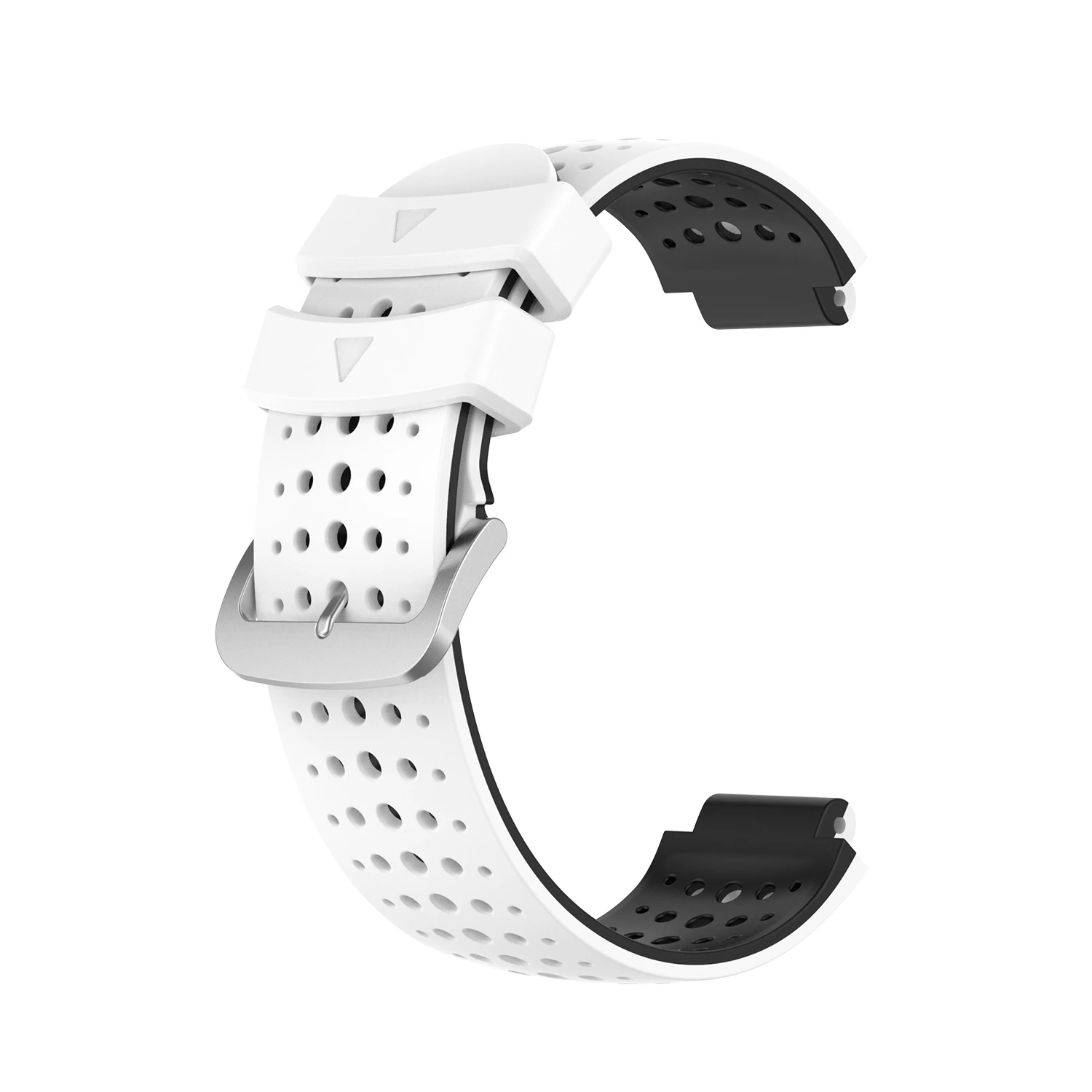 Bracelet de montre en silicone avec outil de réparation, bracelet pour GarSERVICES, Forerunner 220, 230, 235, 620, 630, 735, noir et blanc