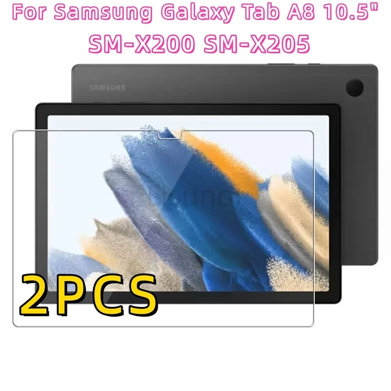 

2 PCS Tablet Tempered Glass Screen Protector For Samsung Galaxy Tab A8 10.5 Inch 2022 X200 X205 Anti Fingerprint Protective Film