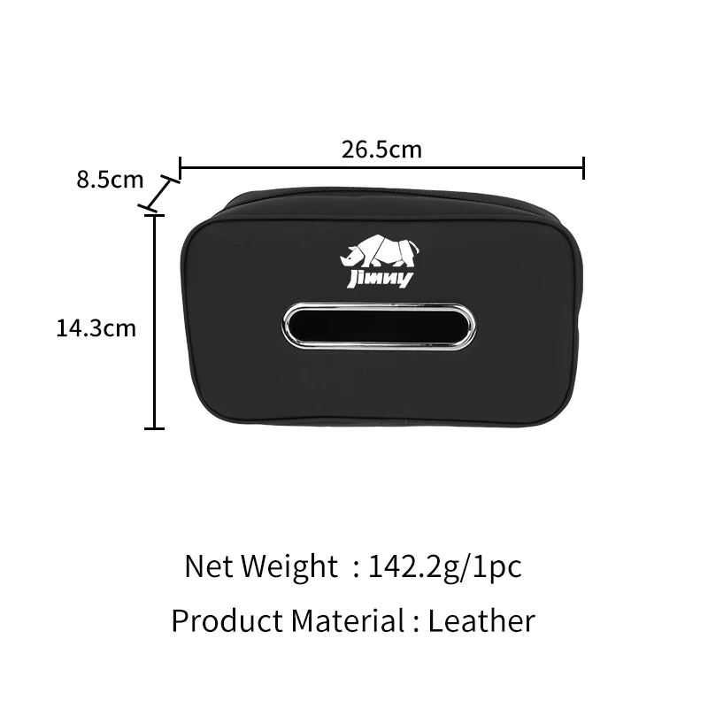 Car Seatback Tissue Box Leather Armrest Paper Case Tower Storage Bag Accessories For Suzuki Jimny Grand Vitara SX4 Swift Kizashi