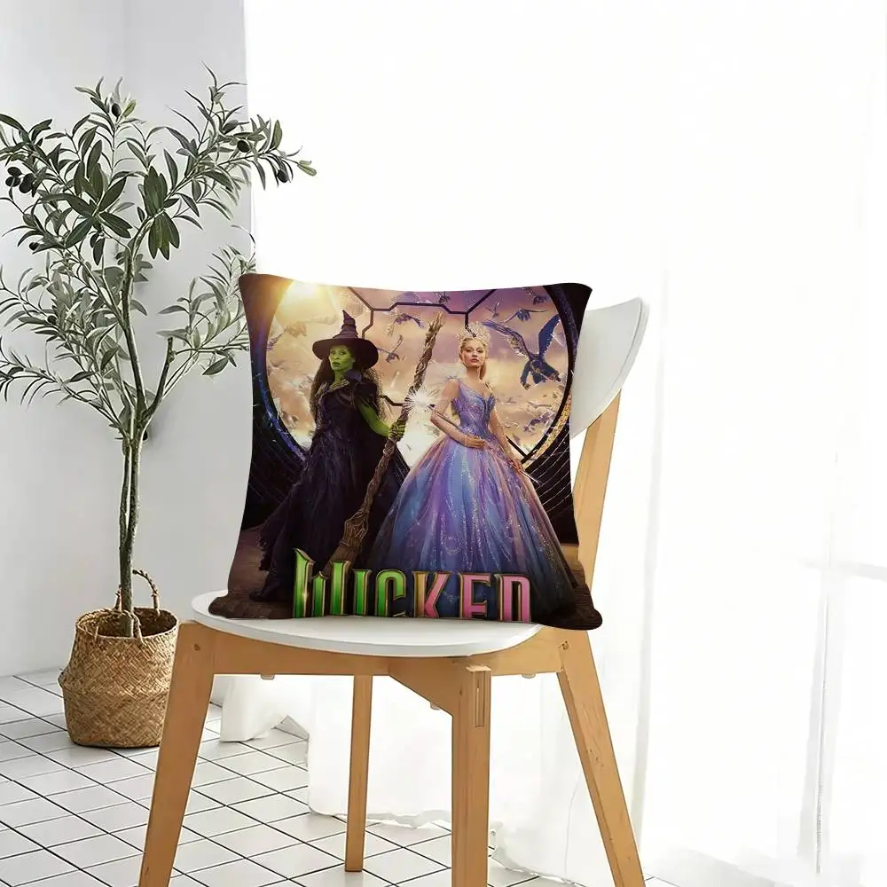 G-Grande Movie W-Wicked  Pillow Case Square Double-Sided Sofa Cushion Cover Bedroom Bedside Pillow Gift