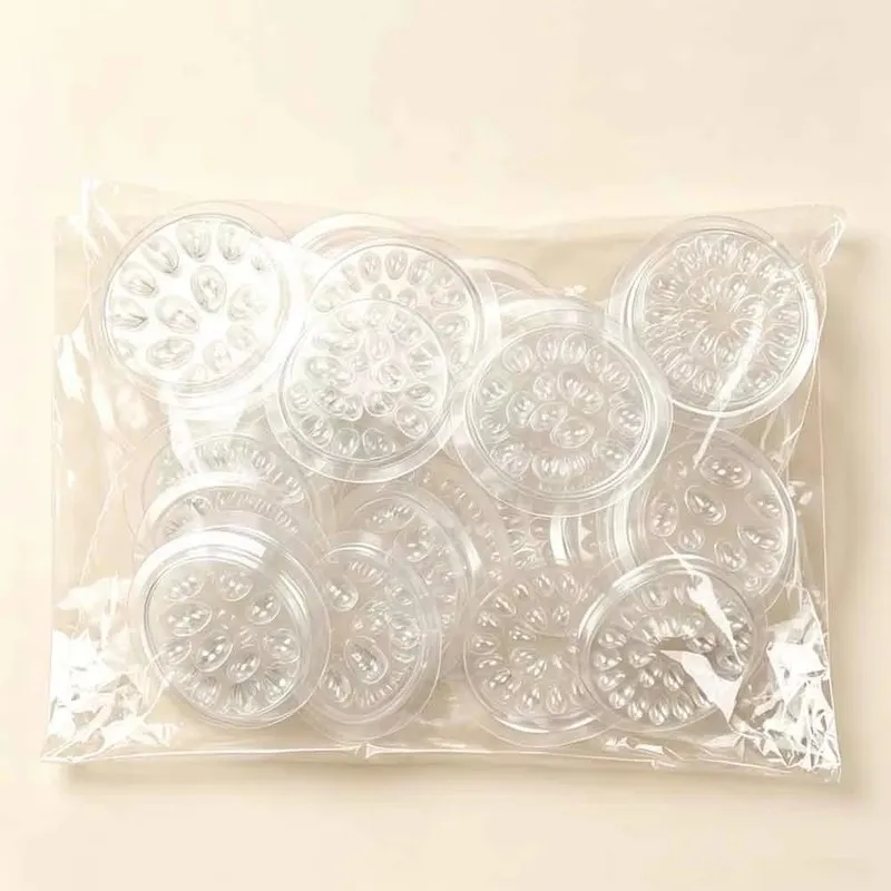 10-100PCS Disposable Holder Sticker Glue Adhesive Pallet For Eyelash Extension  Eyelash Makeup Tools Plastic Flower Eyelash