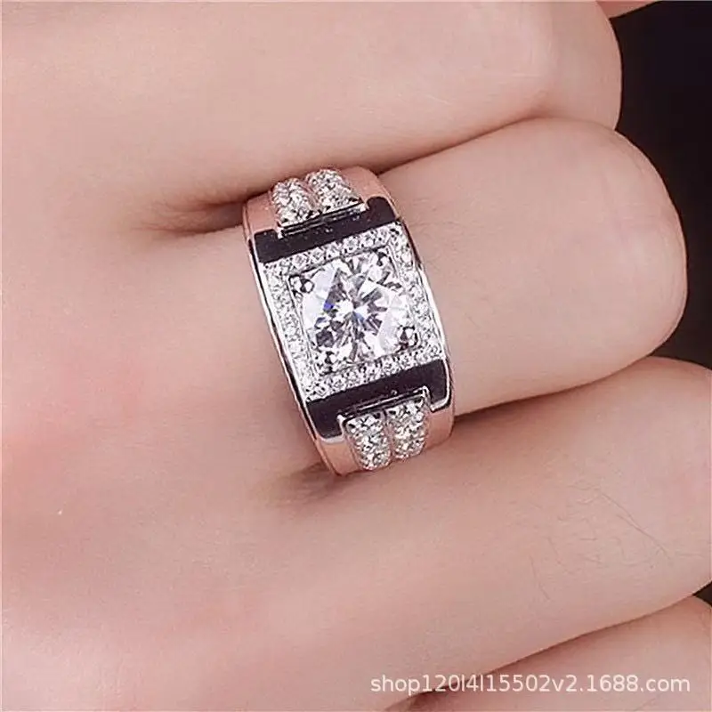 Zinc alloy geometric lovers ring set with electroplated finish – unisex matching bands featuring fishtail, snowflake, six-pointe
