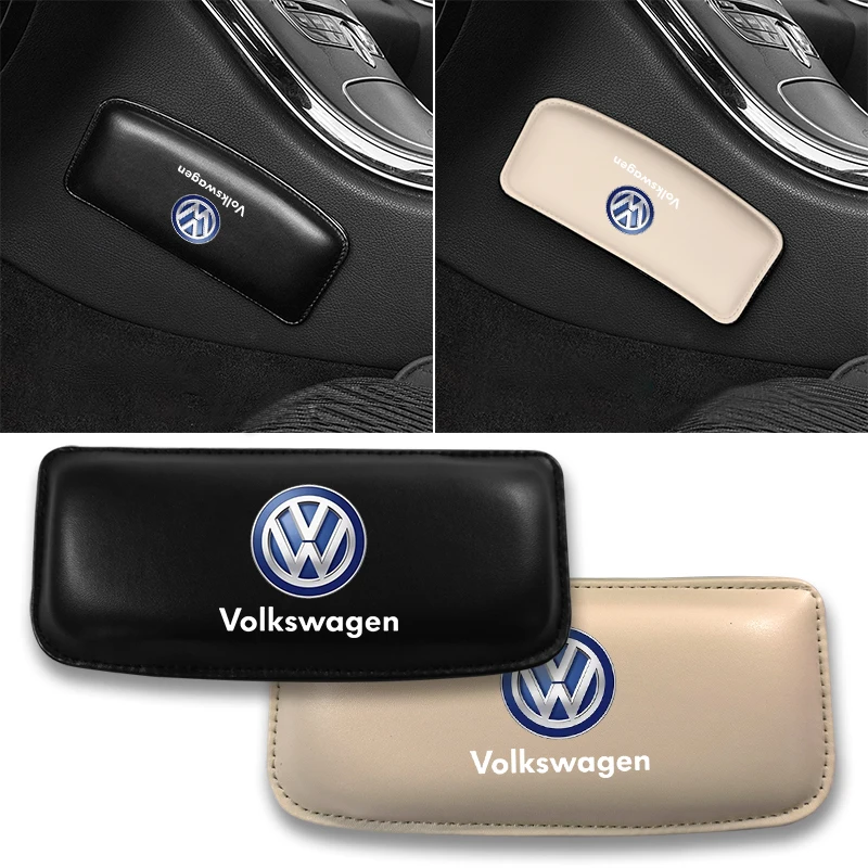 Car Interior Pillow Comfortable Elastic Cushion Leather Knee Pad For Volkswagen VW Jetta MK5 MK6 Golf-4 5 6 7 Passat 3B7 601