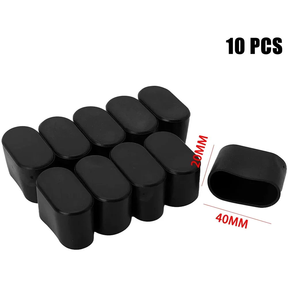 Oval Covers Chair Leg Cap 10Pcs For Outdoor Furniture Table Feet Floor Protectors Garden Office Patio Practical