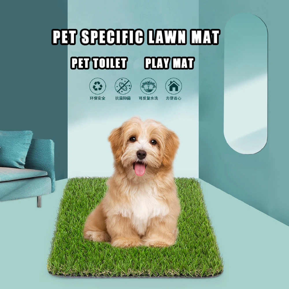 

Simulation Lawn Mat for Pet, Green Artificial Turf, Dog Urinating Mat, Portable Waterproof Terrace, Indoor and Outdoor General